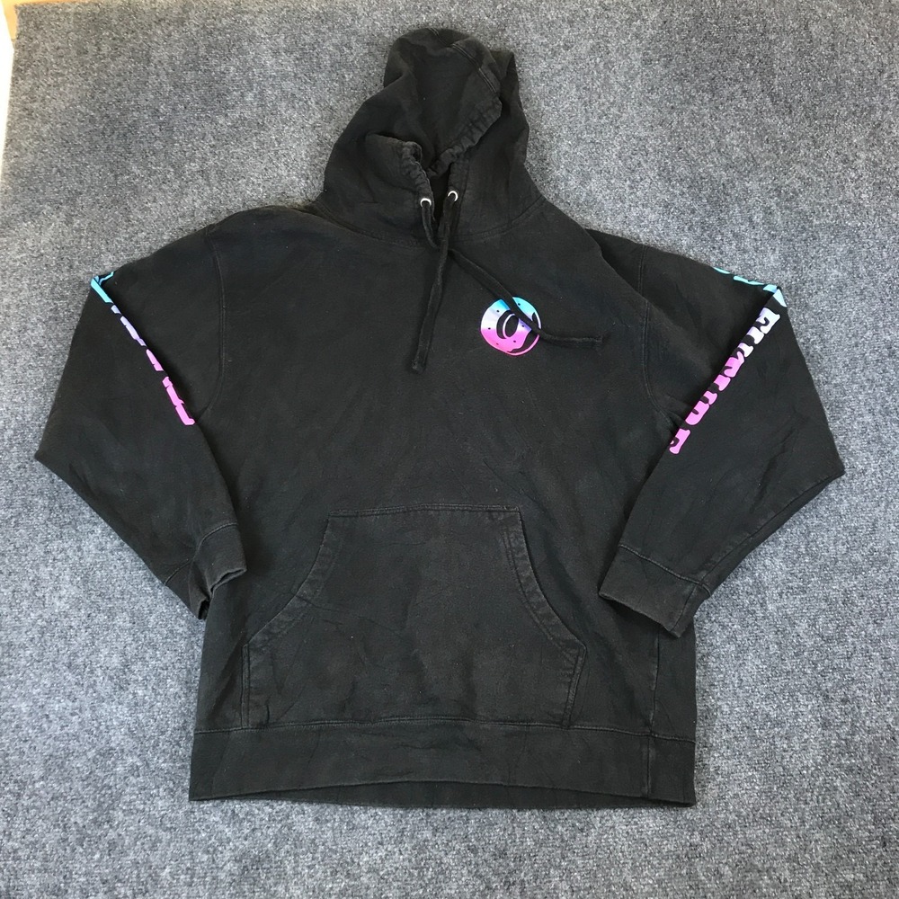 Santa Cruz Odd Future Skateboard Hoodie Mens Large Black Logo Graphic Cotton